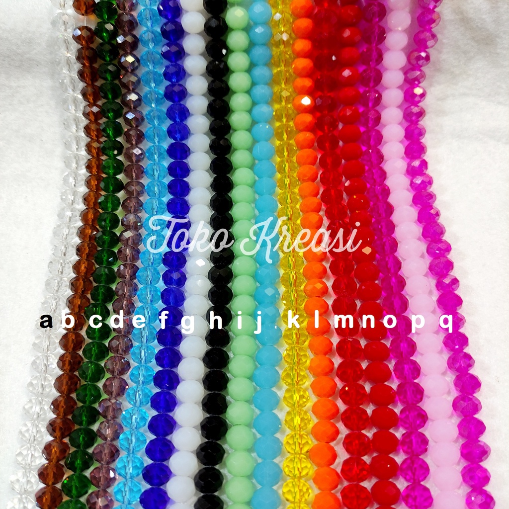 Crystal Ceko / Kristal Ceko 6mm , 8mm Warna Unik Bening - Doff