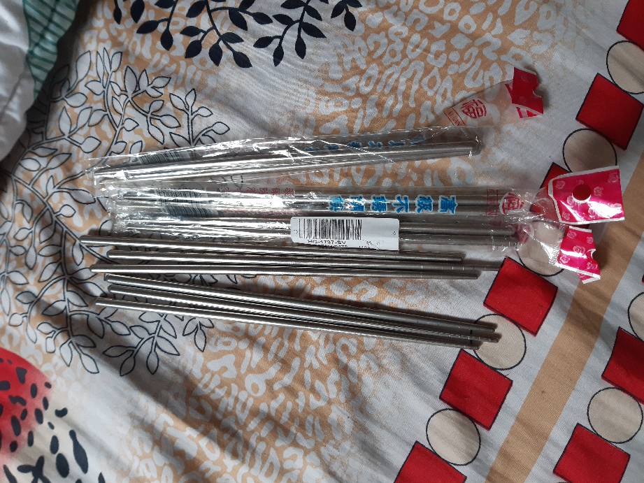 1 Pasang / Pak Sumpit Stainless Steel Anti Slip