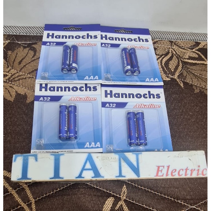 HANNOCHS Alkaline Batterai AA / AAA Isi 2 Pcs