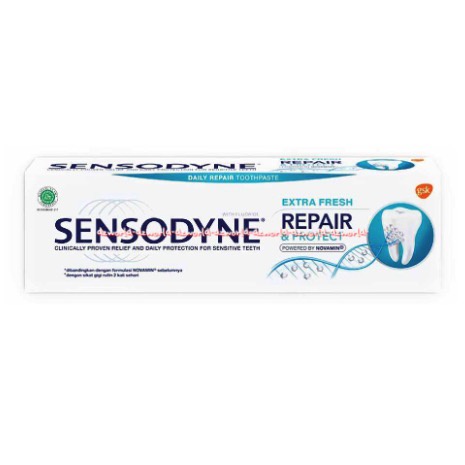 Sensodyne Extra Fresh Repair &amp; Protect 100gr Flouride Toothpaste For Sensitive Teeth Odol Memperbaiki Gigi Sensitif Untuk Gigi Pasta Gigi Sensitive Sensodain Toothpaste Tooth Paste