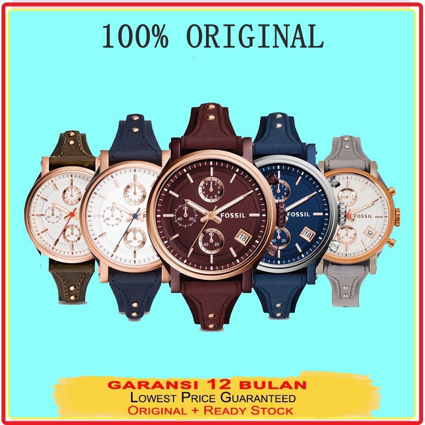 FOSSIL BOYFRIEND WINE LEATHER ORIGINAL - Jam Tangan Wanita FOSSIL ES4113 ES3838 ES3616 ES4045 ES4114