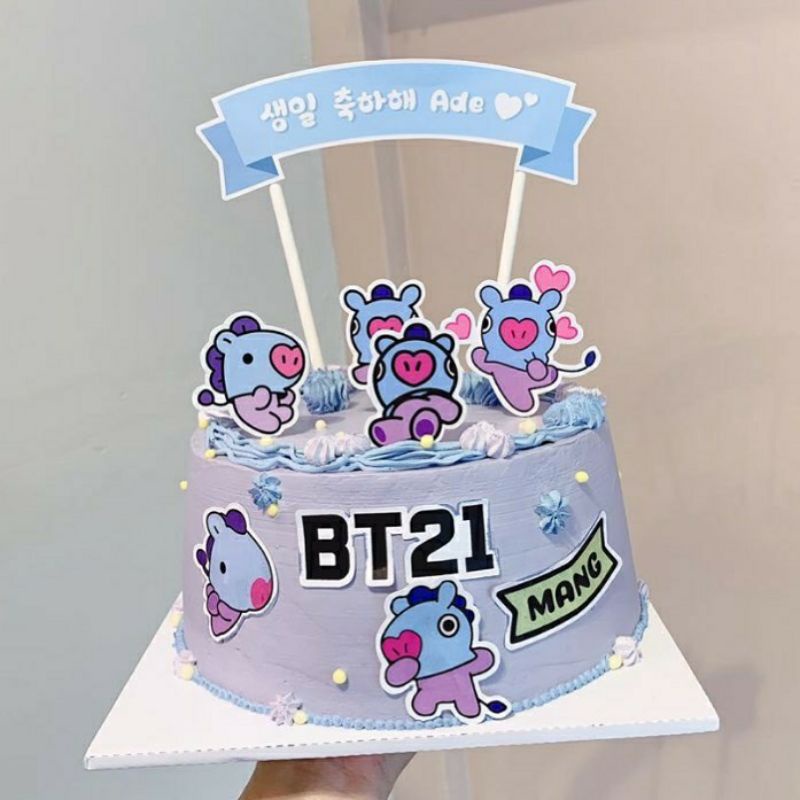 Dekorasi Kue Tema BT21 Mang