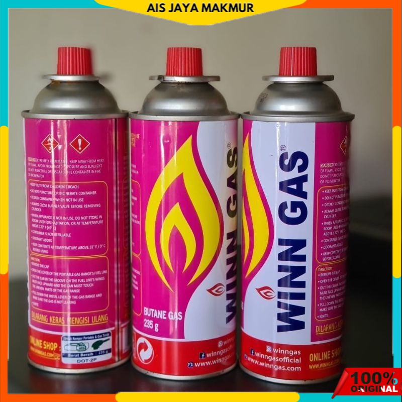 Gas kaleng portable winn Gas original+isi baru dan segel