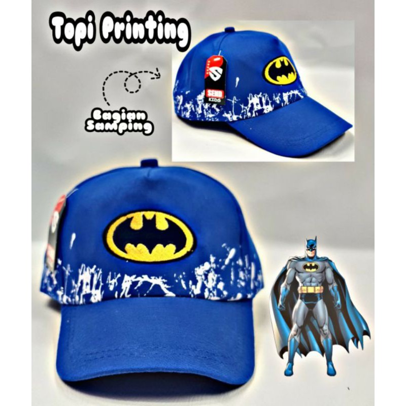 TOPI ANAK LAKI LAKI TERBARU GAMBAR KARTUN SUPERHERO TOPI ANAK LAKI LAKI MOTIF BATMAN TERMURAH