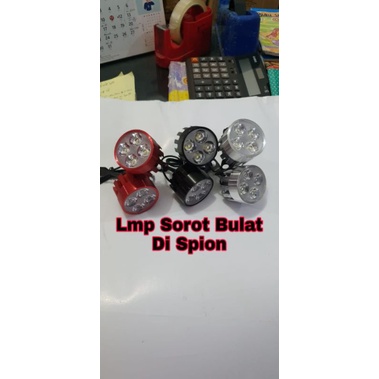 LAMPU TEMBAK SOROT 4 MATA LED BREKET DUDUKAN SPION 1 PCS BRAKET ANGEL EYE MOTOR SUPER TERANG 12V FOG