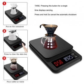 TIMBANGAN KOPI DIGITAL TAFFWARE 5 KG 0.1 g WITH TIMER ( BISA DI CHARGE)