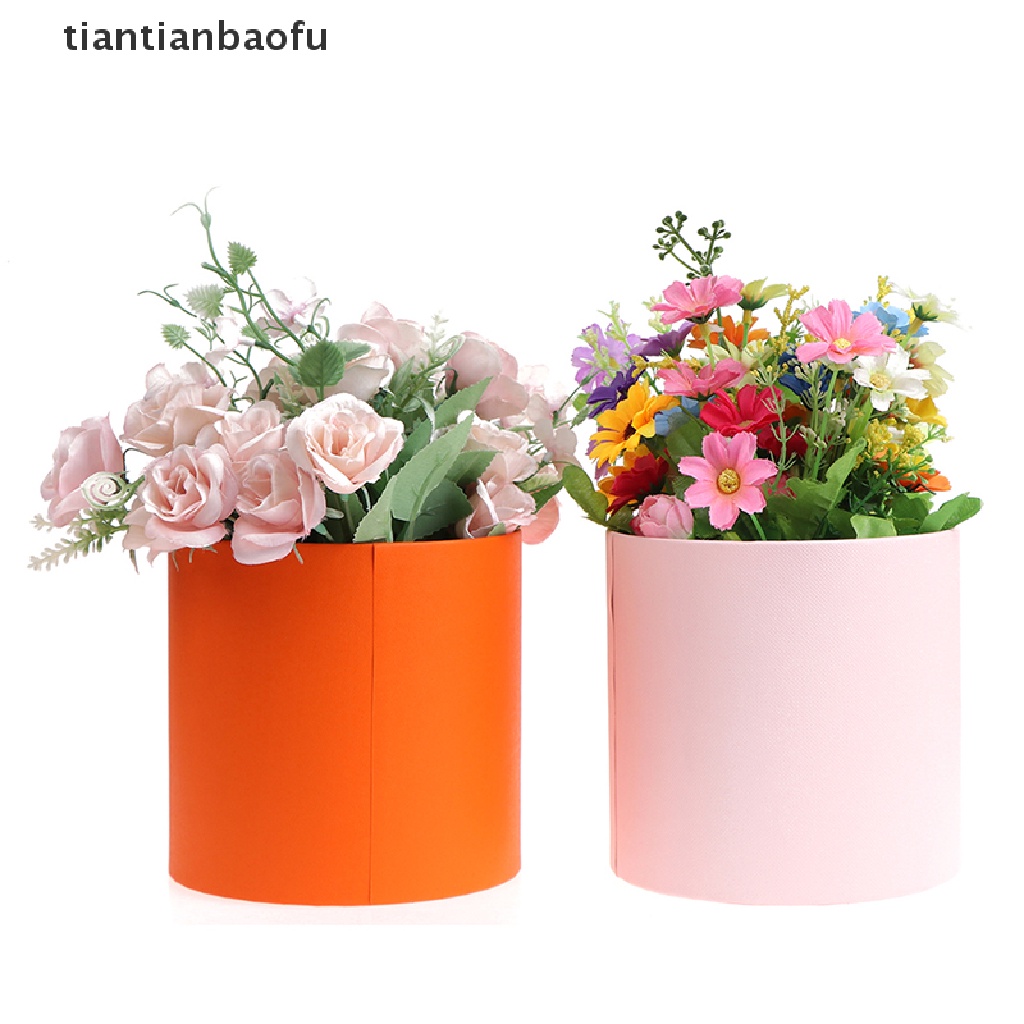 [tiantianbaofu] Presents Box Mini Paper Packing Case Lid Hug Bucket Vase Gift Storage Boxes Boutique