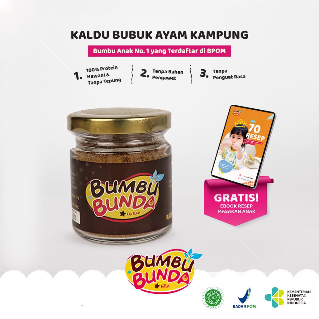 Bumbu Bunda Elia Kaldu MPASI 6+ Non MSG