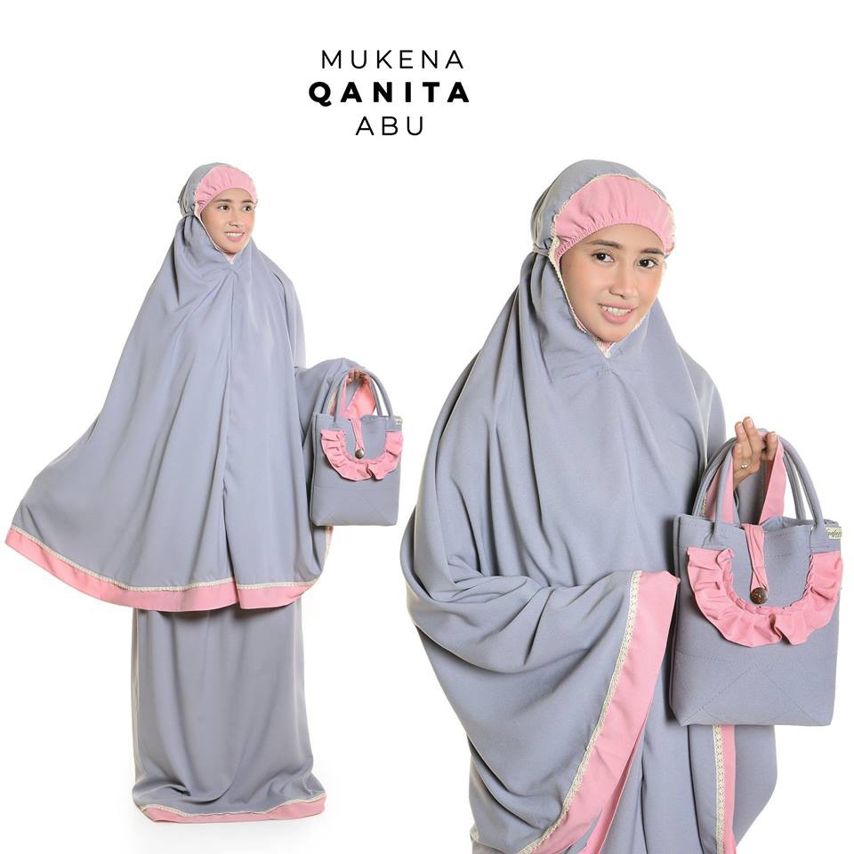  mukena  dewasa putih pink tebal murah bahan crepe mukena  