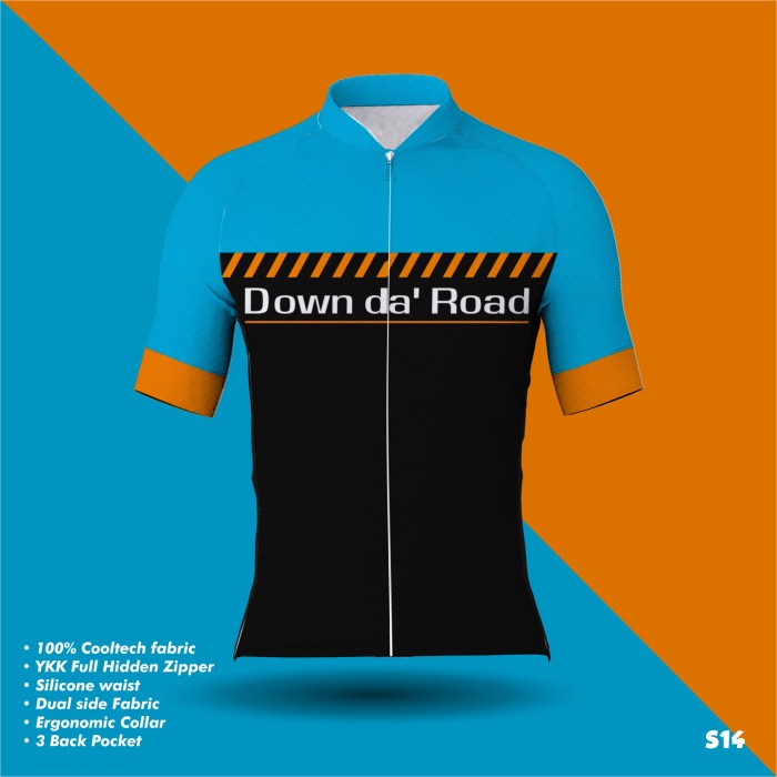 Jersey Sepeda Singletrek1 RB ZIPP w/ Silicone bahan Cooltech JDCO S14