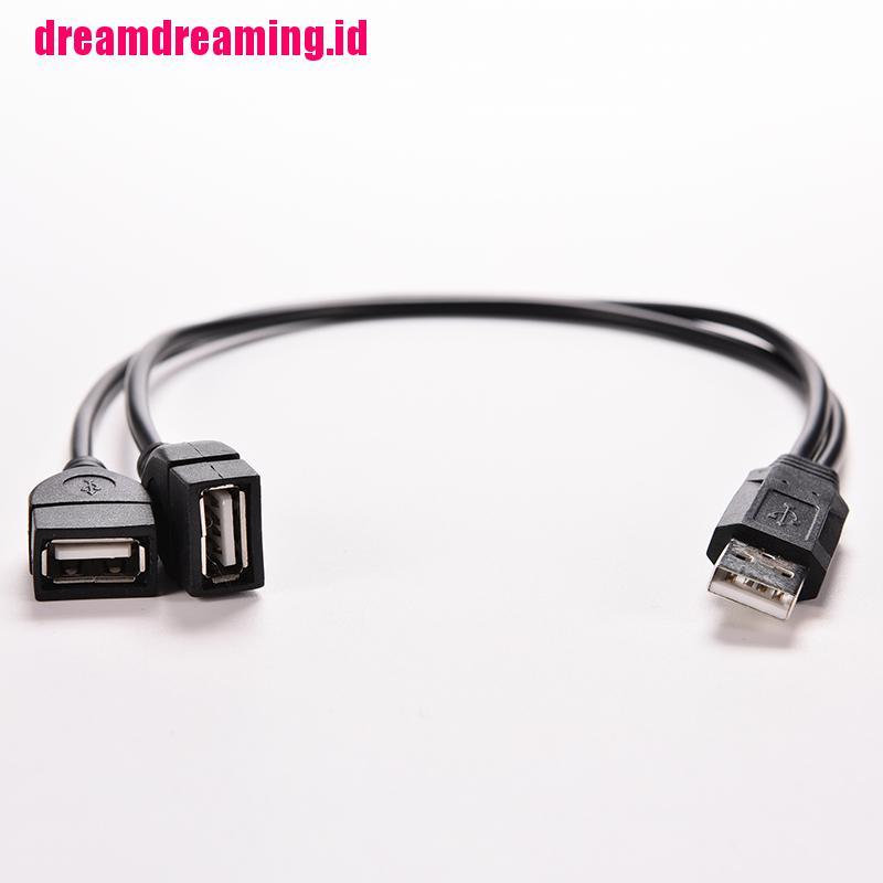 Ddid Kabel Power Adapter Splitter Y Usb 2.0 A Male Ke 2 Dual Usb Female