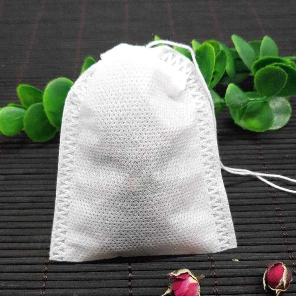 Miss Rose Kantung Filter Saringan Teh Teabag Drawstring Disposable 100PCS Penyaring Tea Multifungsi