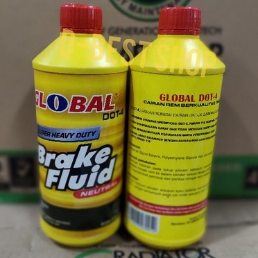 Minyak rem / BRAKE FLUID &quot; GLOBAL &quot; DOT4 | DOT 4 - 1 Ltr cairan MERAH