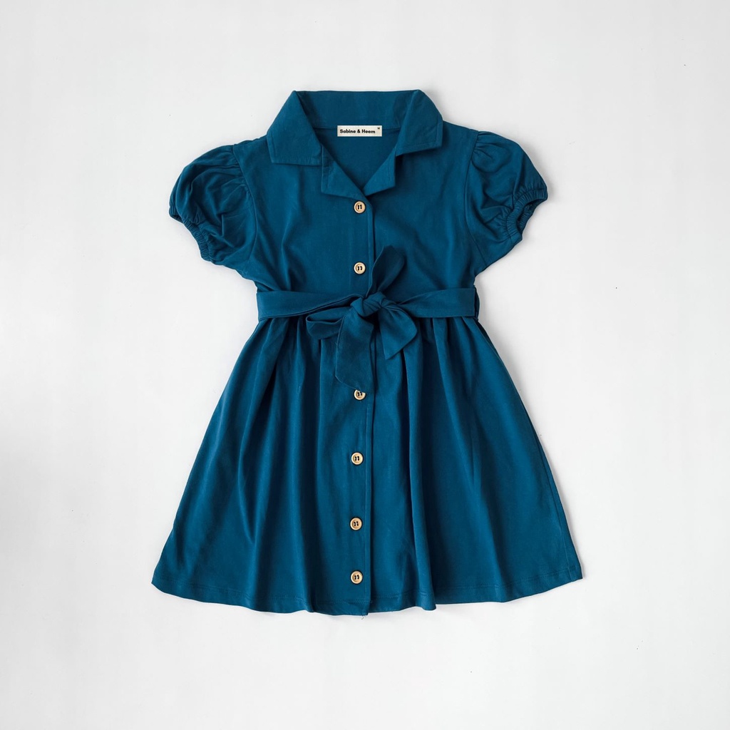 Agni - Venice Dress Kids Deep Blue - X Sabine & Heem - Dress Anak Deep Blue