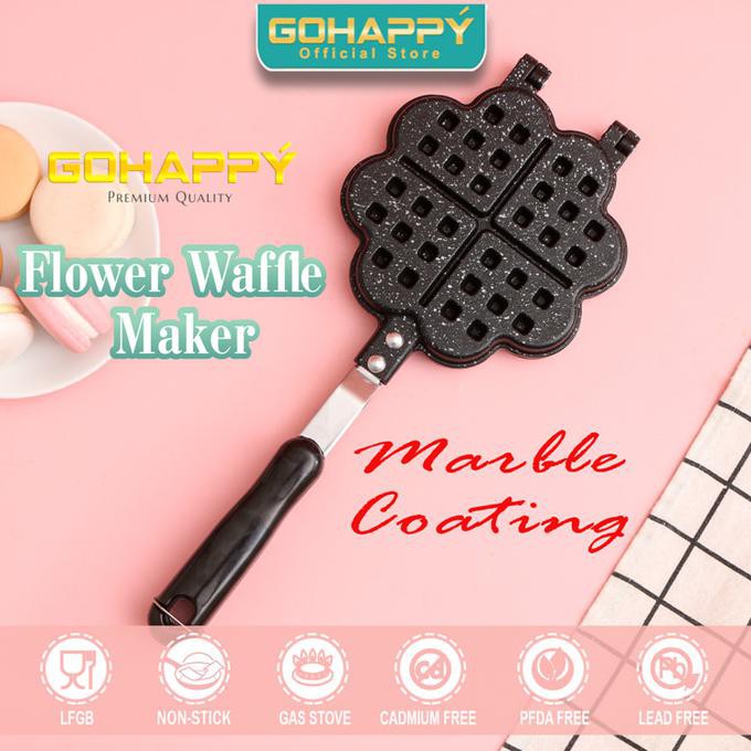 Gohappy Flower Waffle Maker Hc52 Cetakan Kue Wafel Panggang Termurah
