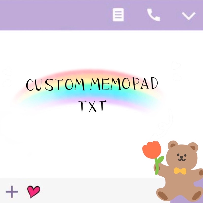 

CUSTOM MEMOPAD TXT
