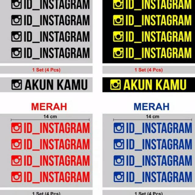 

Stiker custom id instagram cutting sticker