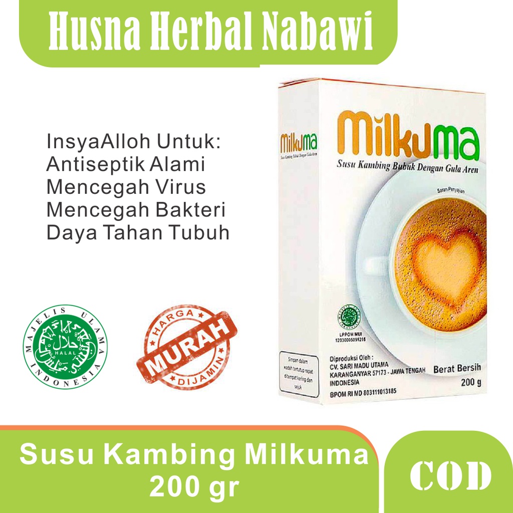 

PROMO PROMO MILKUMA Susu Kambing Bubuk Husna Herbal Nabawi