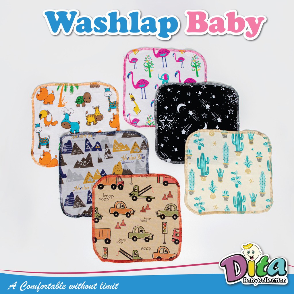 Sapu Tangan Bayi Merk Dita/Washcloth Sapu Tangan Waslap Bayi