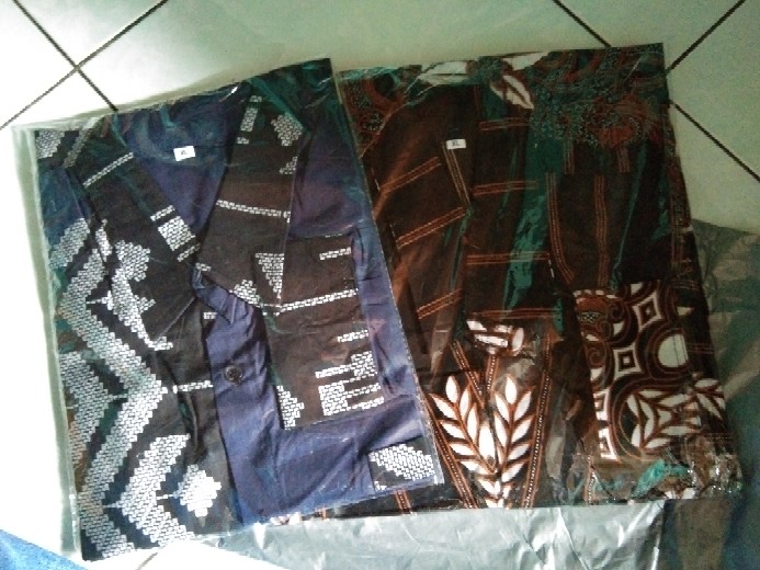 Bswart Batik Hrb026 Kenongo Hem Pendek Padi Pekalongan M L Xl Batik Pria Murah Modern Grosir