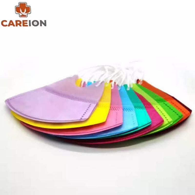 Masker Duckbill Earloop CAREION 3 ply Warna Warni isi 10 pcs