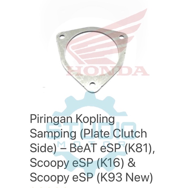 22361K16A41 Piringan Kopling Ganda Samping Plate Clutch Side Scoopy ESP K16 &amp; Scoopy ESP K93 New