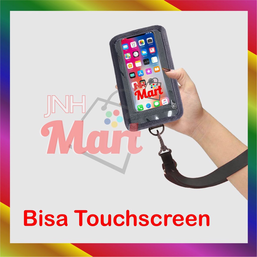 Sako Wallet Tas Kalung Leher Dompet HP Gantung Touchscreen  Gantungan Handphone Kartu Layar Sentuh Gojek Grab Pouch