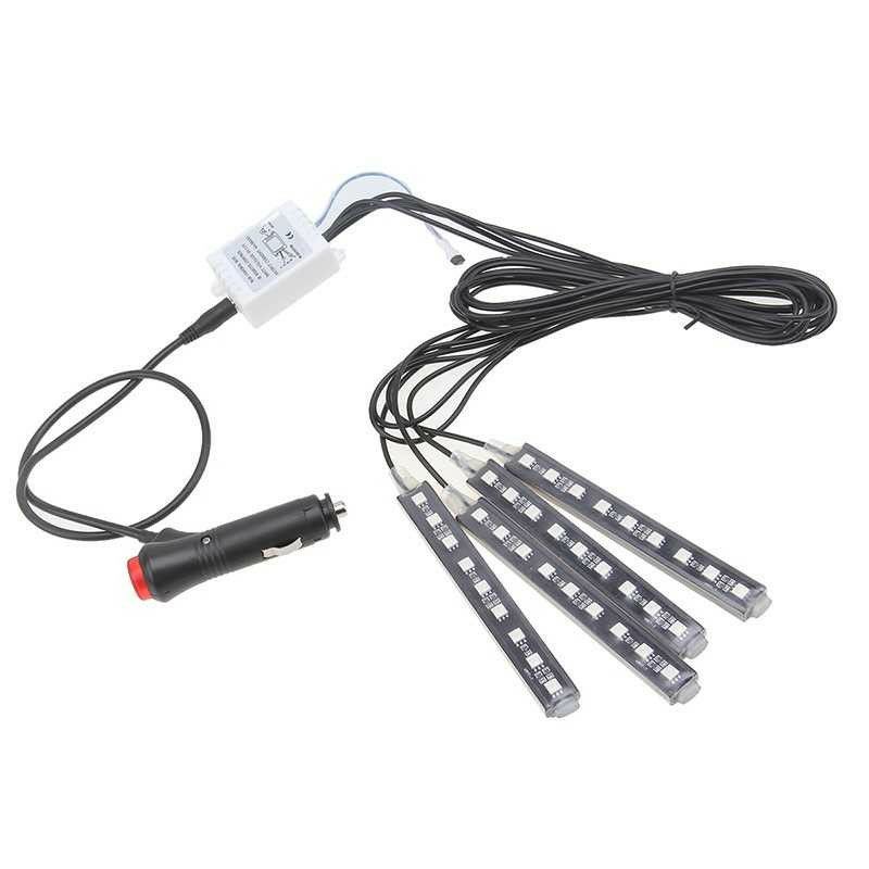 SAARMAT Lampu LED Car Interior Light 5050 RGB + Remote