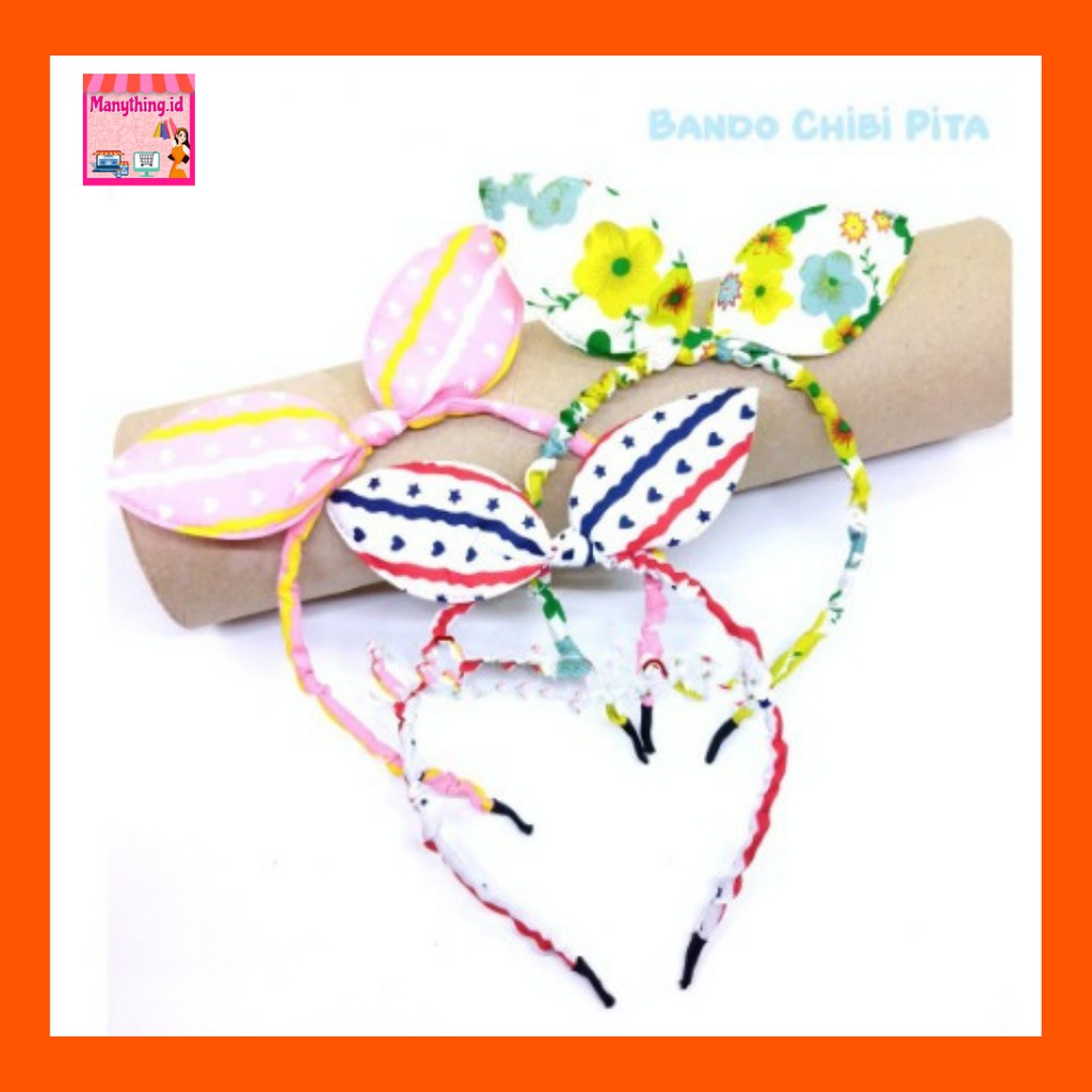 Bando Rambut Pita Chibi Import / Bando Bunny / Bando Wanita Korea Murah