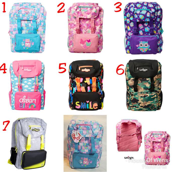 SMIGGLE SWEETIE FOLDOVER BACKPACK - TAS BACKPACK SMIGGLE - Merah Muda
