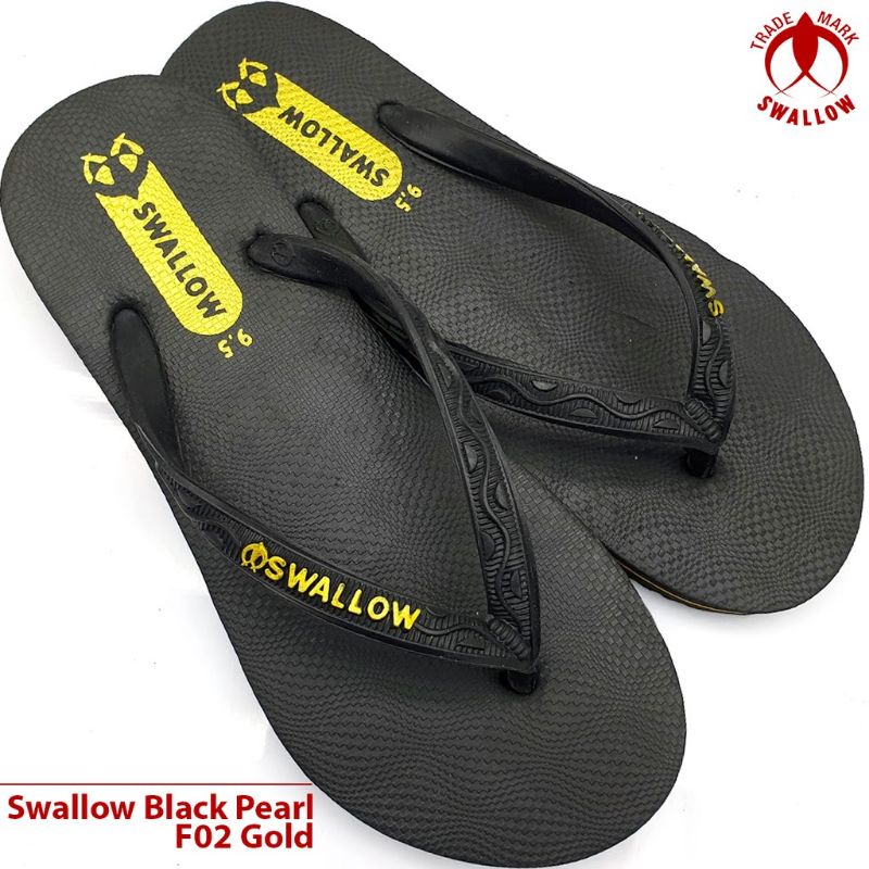 ✨NAGIHI✨ Sendal Jepit Swallow Black Pearl - Sandal Japit Swallow Hitam/sandal asli indonesia