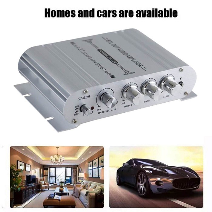 Amplifier Mini - Amplifier mobil - HiFi Stereo Amplifier Treble Bass