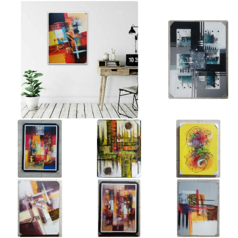 Lukisan satuan abstrak khas Bali