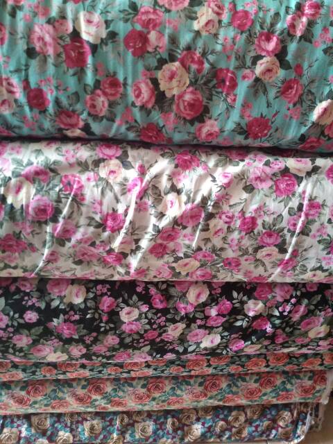 Kain Katun Jepang Motif Bunga Harga Per Meter 3 Shopee Indonesia