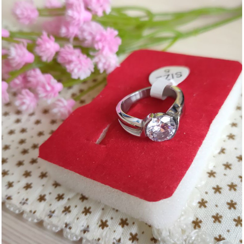 Cincin Titanium Permata Cincin Fashion38