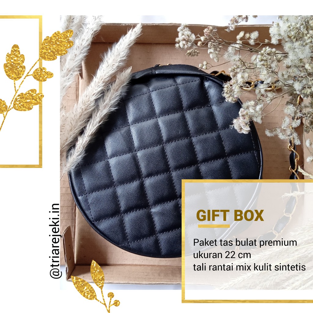 

GIFT BOX TAS BULAT kotak kado hampers