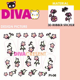 ISI 2 PACK NAIL ART STICKER PIB02-13