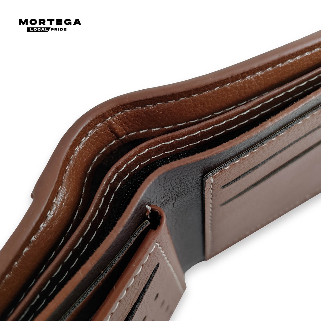 Dompet Lipat Pria Mortega Casual Wallet - Dompet Original Mortega Kulit Sintetis - Leather Wallet - dompet cowok