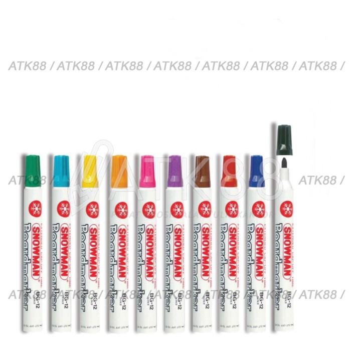 

TULIS-ALAT- SPIDOL WHITE BOARD SNOWMAN BG-12 - MERAH -ALAT-TULIS.