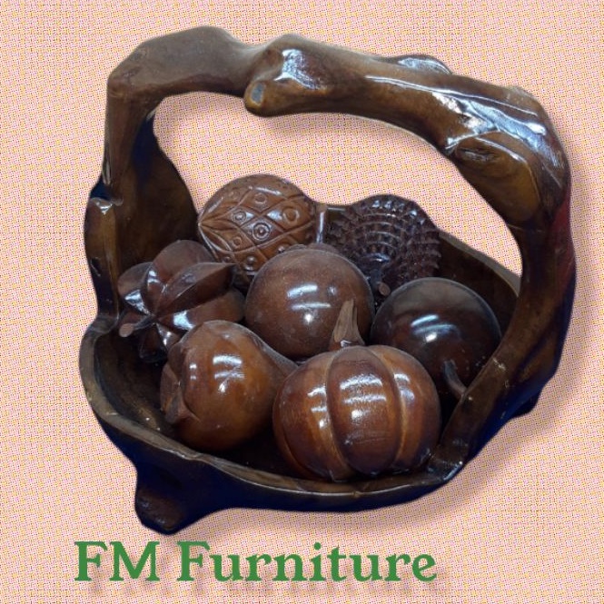 keranjang buah kayu jati