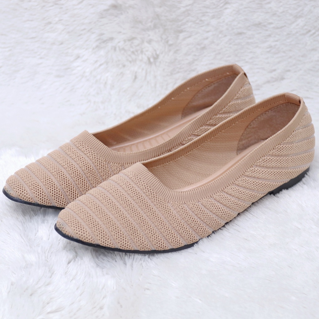 Sepatu Wanita Flat Sepatu Heels Wanita Terbaru Flatshoes Zara Kekinian Wanita Rajut Flyknitt Sepatu Slip Sepatu Kerja Wanita