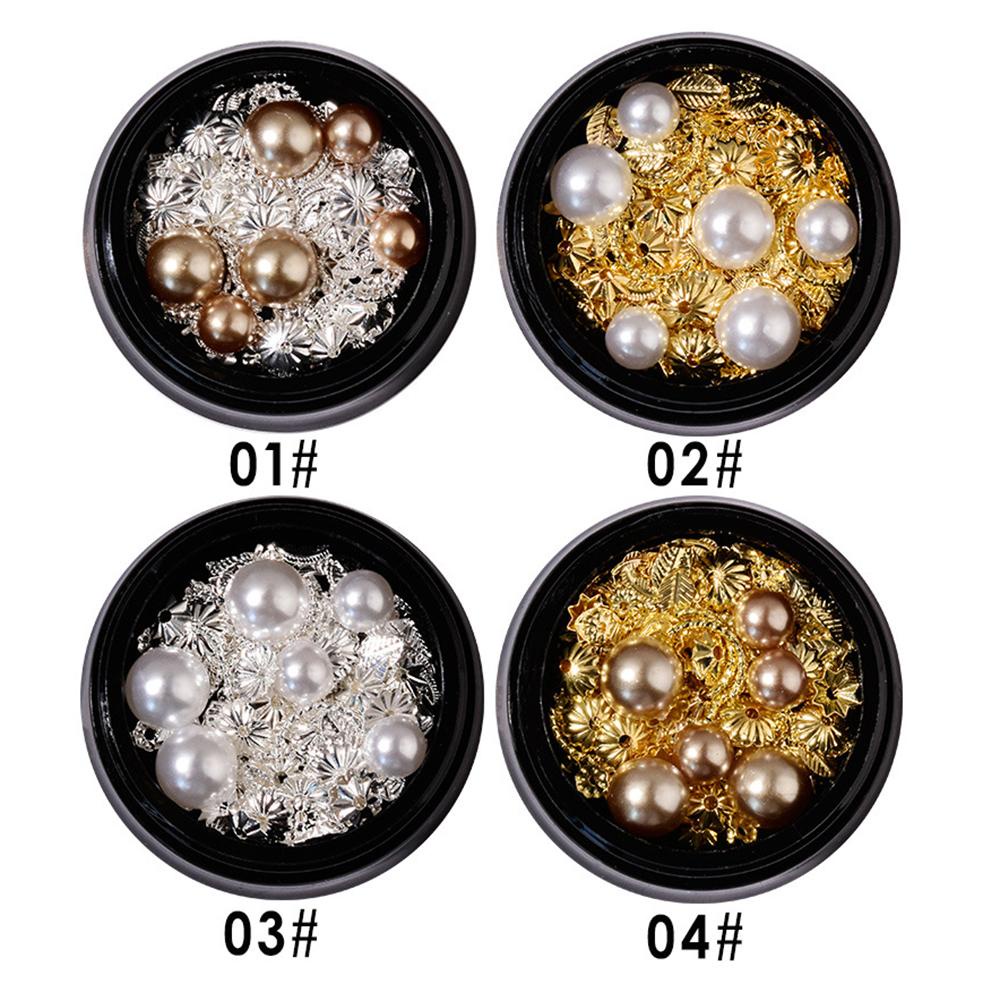 AUGUSTINA Agustin 3D Nail Art Mutiara Perhiasan Fashion Rivet Menawan Manicure Aksesoris