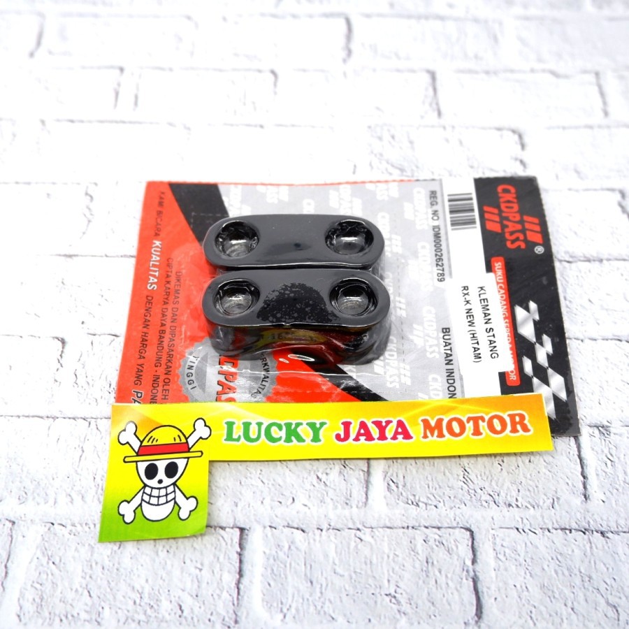Kleman stang riser holder tutup stang Rx king Rxk silver hitam lokal-1