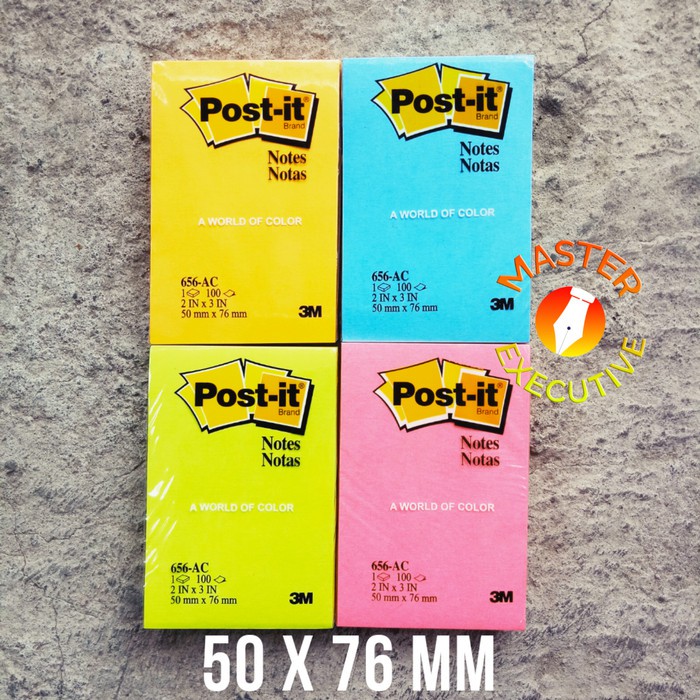 [Pad] 3M Post-it Notes 656-AC U.S.A - 50 x 76 mm - Memo Tempel Sticky Notes