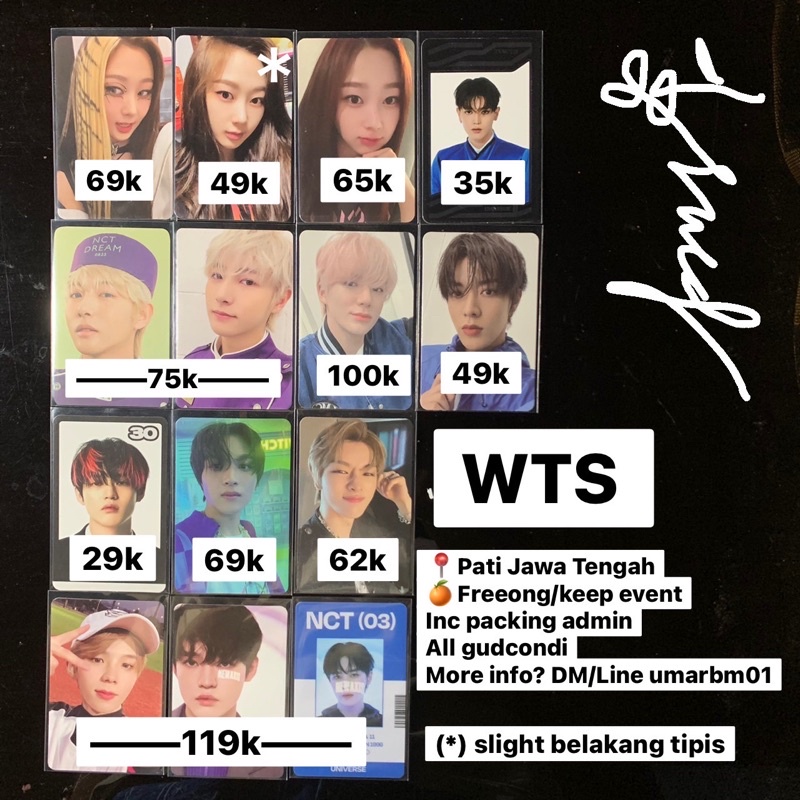 [SALE] Photocard Giselle Girls Renjun Digipack Beatbox Yuta Sungchan Taeyong Universe Haechan Jeno C
