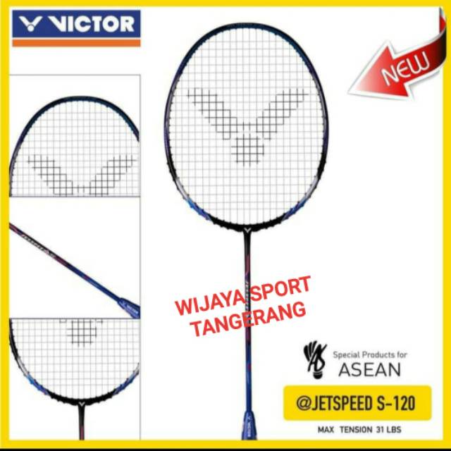 RAKET BADMINTON VICTOR JETSPEED S-120 MAX TENSION 31 LBS (DI JAMIN 100% ORIGINAL)