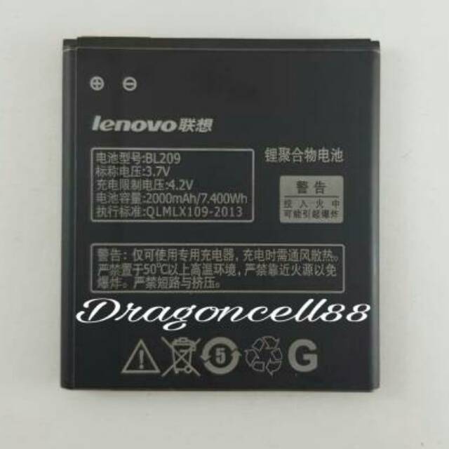 Baterai LENOVO BL209 S516 A516 A706 BL 209 Kualitas ORIGINAL 100%