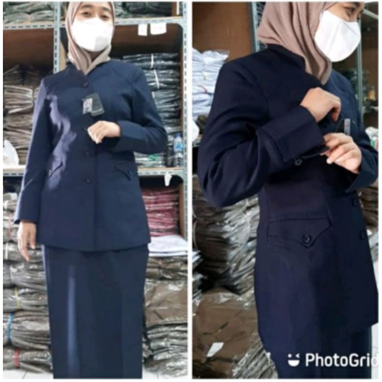 seragam pdh biru dongker wanita/ seragam pdh biru dongker princessfa/ baju kerja / seragam asn wanit