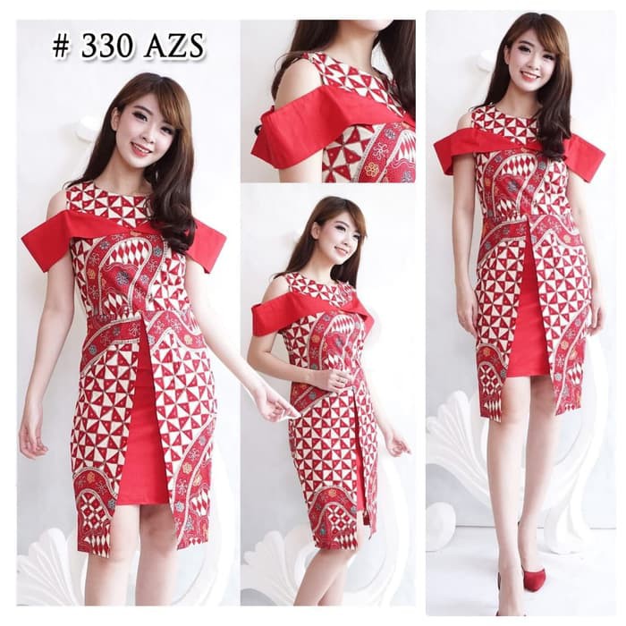 Dress Batik / Dress Batik Modern / Dress Batik Kerja   Dress Sabrina