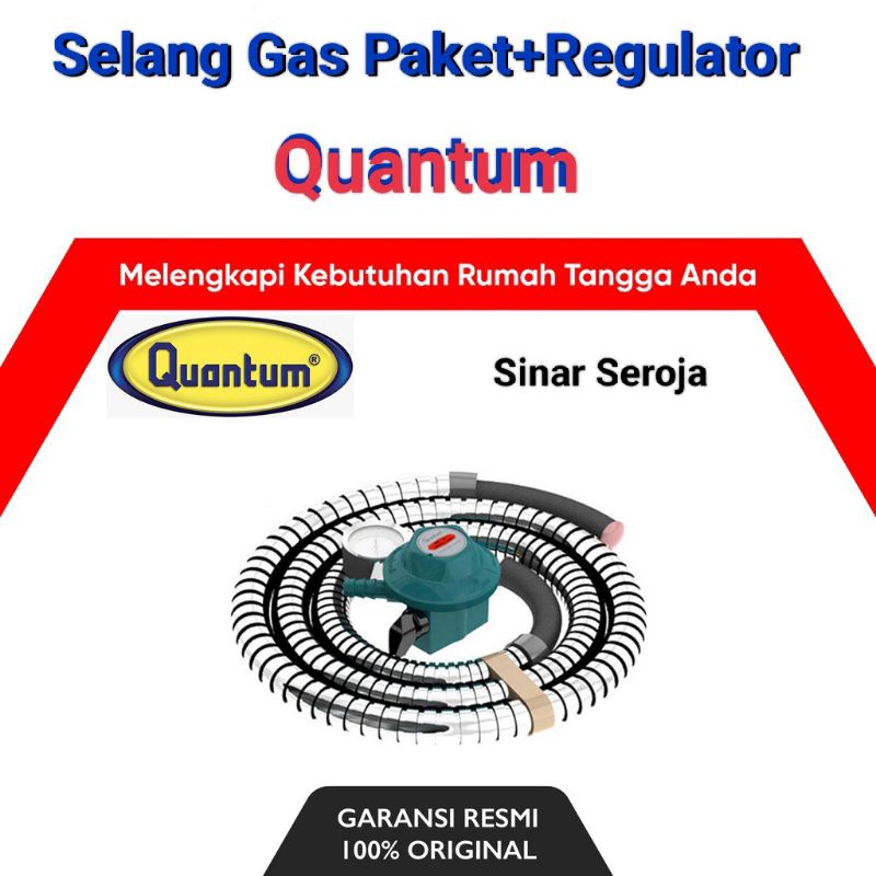 Selang gas QUANTUM paket QRL-032 1,8m Original SNI